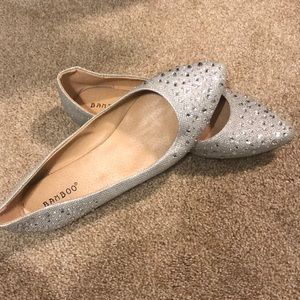 Silver Bamboo Dress Flats